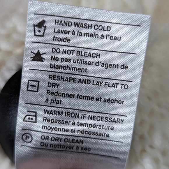 Vince Sweater Large Cream NWOT Nubby Turtleneck Long Sleeves Wool Blend - Picture 6 of 6